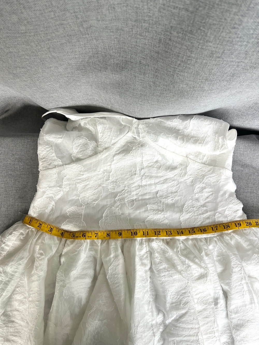 Caroline Constas  jacquard puff skirt spaghetti straps mini dress size white - Picture 15 of 15